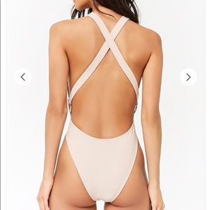 Nude one piece bathing suit- brand new with tags!
